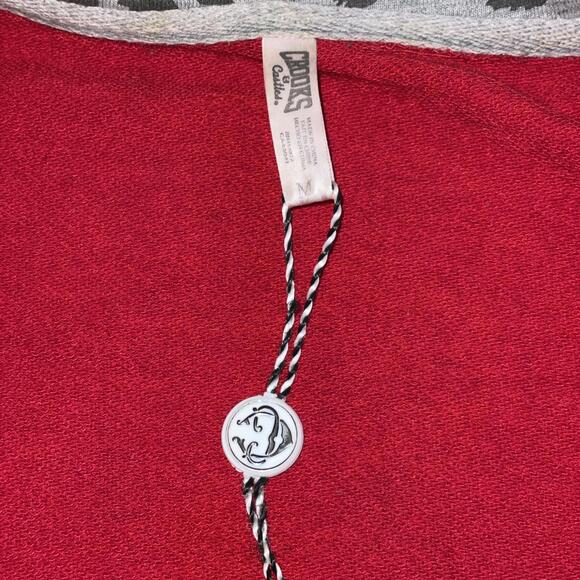 Crooks And Castles Women’s Leopard Print Full Zip Red Hoodie “F**k Wid Us” Sz M - Picture 9 of 15